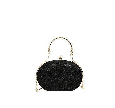 Glitter Oval Clutch
