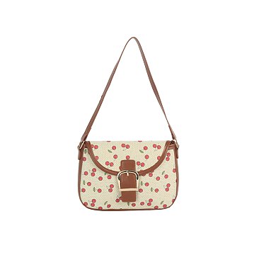 Cherry Canvas Shoulder Bag