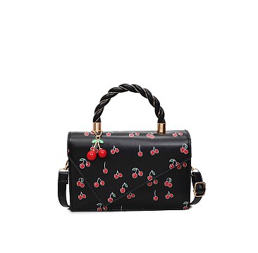 Cherry Flap Satchel