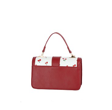 Cherry Flap Satchel