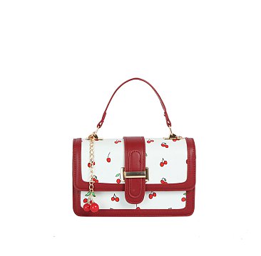 Cherry Flap Satchel
