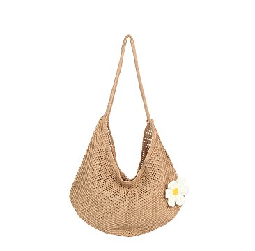 Hollow Woven Slouchy Hobo