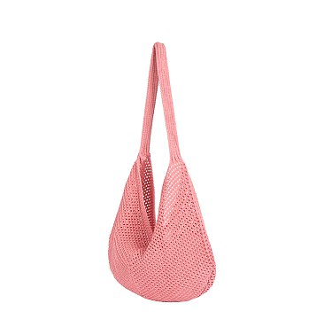 Hollow Woven Slouchy Hobo