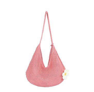 Hollow Woven Slouchy Hobo