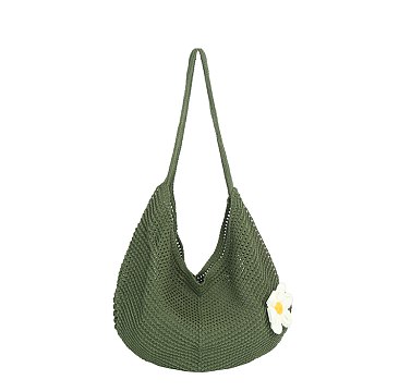 Hollow Woven Slouchy Hobo