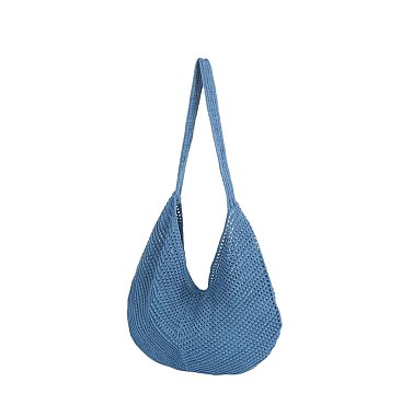 Hollow Woven Slouchy Hobo