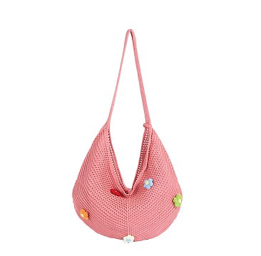 Hollow Woven Slouchy Hobo