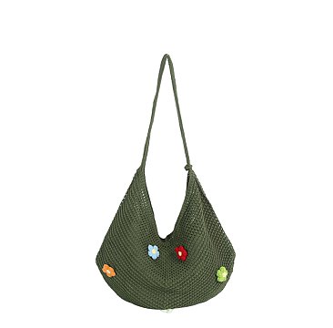 Hollow Woven Slouchy Hobo
