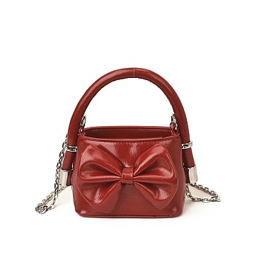 Patent PU Bow Satchel