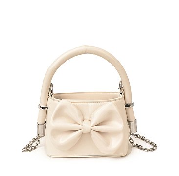 Patent PU Bow Satchel
