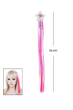 Pack of 12 Cute Assorted Color With Sequin Hair Extension