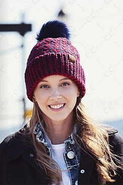CC CABLE KNIT POM BEANIE