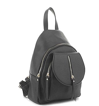 STYLISH SMOOTH ZIPPER DESIGN BACKPACK