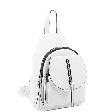 STYLISH SMOOTH ZIPPER DESIGN BACKPACK