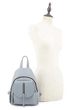 STYLISH SMOOTH ZIPPER DESIGN BACKPACK