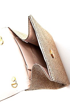 CHIC MODERN FASHION HOOP HANDLE CLUTCH WITH CHAIN JYHBG-102805