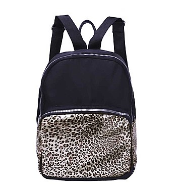 TRENDY LEOPARD PRINT BACKPACK