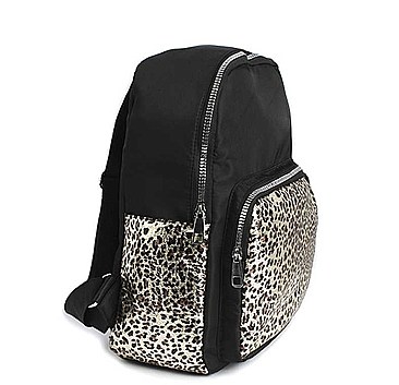TRENDY LEOPARD PRINT BACKPACK