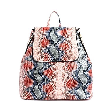 FASHION SNAKE PRINT BACKPACK