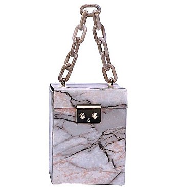 MARBLING BOX MINI FASHION BAG
