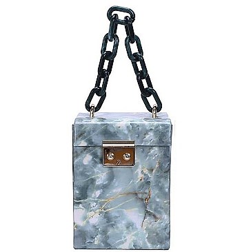 MARBLING BOX MINI FASHION BAG
