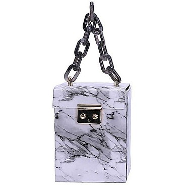 MARBLING BOX MINI FASHION BAG