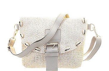 CHIC SHINING SHELL BUCKLE CROSSBODY BAG