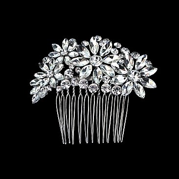 ELEGANT FLOWER CLUSTER BRIDAL HAIR COMB SLHCH2183