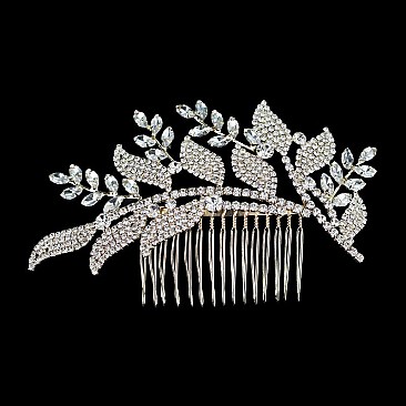 ELEGANT LEAF VINE RHINESTONE HAIR COMB SLHCH2219