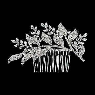 ELEGANT LEAF VINE RHINESTONE HAIR COMB SLHCH2219