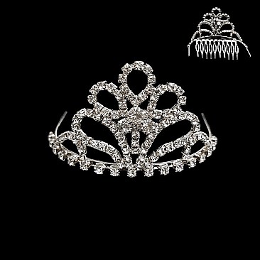 STYLISH CIRCLETS  RHINESTONE COMB TIARA SLHCW111