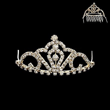 DAINTY RHINESTONE COMB TIARA SLHCW112