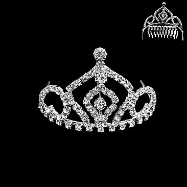 DAINTY RHINESTONE COMB TIARA SLHCW115