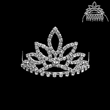 STYLISH POINTY RHINESTONE COMB TIARA SLHCW118