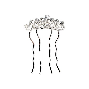 Elegant Teardrop Gem Cluster Hair Comb SLHCY4750