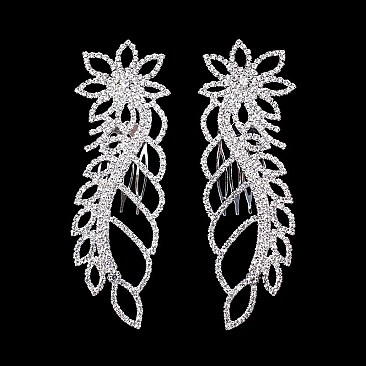 RHINESTONE S/CL HAIR COMB SET SLHCY5874