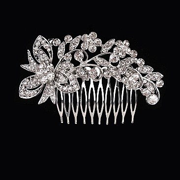 ELEGANT PAVE RHINESTONE BRIDAL HAIR COMB SLHCY7341