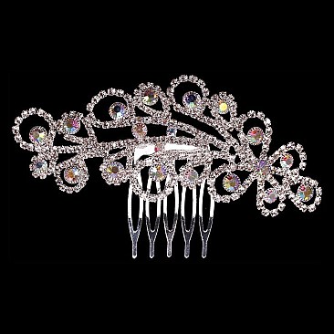Stylish Design Swirl Rhinestone Hair Comb SLHCY7897