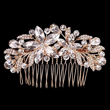 FASHIONABLE CHUNKY RHINESTONE SIDE HAIR COMB