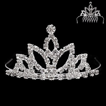 STYLISH RHINESTONE MINI TIARA COMB SLHCY8755