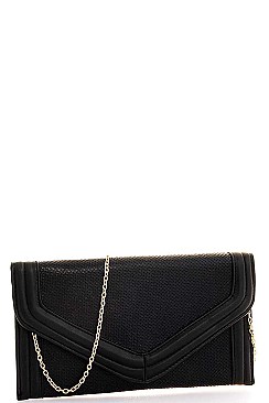 STYLISH TRENDY ENVELOPE CLUTCH WITH CHAIN