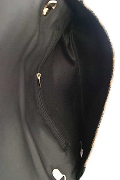 STYLISH TRENDY ENVELOPE CLUTCH WITH CHAIN