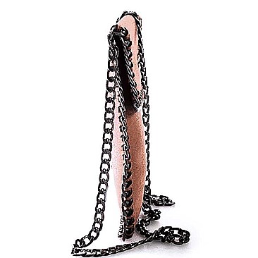 FASHION CUTE CHAIN AROUND FLAPOVER CROSSBODY CELLPHONE CASE