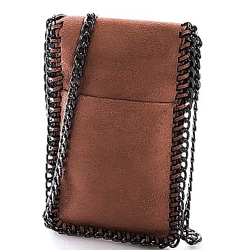 FASHION CUTE CHAIN AROUND FLAPOVER CROSSBODY CELLPHONE CASE