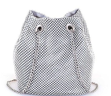 MULTI RHINESTONE ZIRCONIA TRENDY SHOULDER SATCHEL BAG