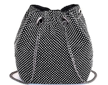 MULTI RHINESTONE ZIRCONIA TRENDY SHOULDER SATCHEL BAG