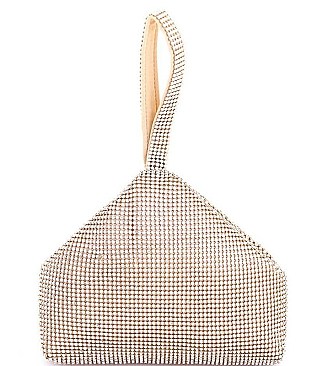 DESIGNER CHIC MULTI RHINESTONE ZIRCONIA CLUTCH