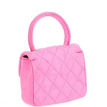 Chic Quilted Smooth PU Leather Mini Top Handle Crossbody Bag JY-HD-3316