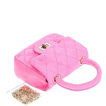 Chic Quilted Smooth PU Leather Mini Top Handle Crossbody Bag JY-HD-3316