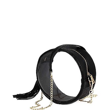 STYLISH CIRCLE TRANSPARENT MODERN CROSSBODY BAG WITH CHAIN JY-HD-3324